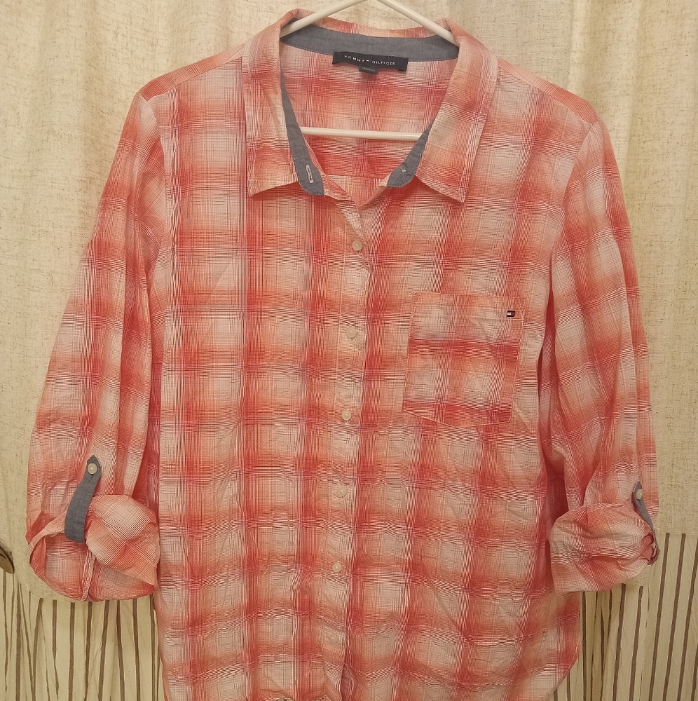 Tommy Hilfiger plaid cotton shirt